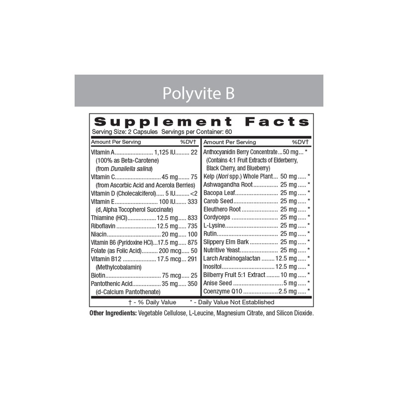 Polyvite-B Professional Multi-Vitamin 120 Veggiecaps