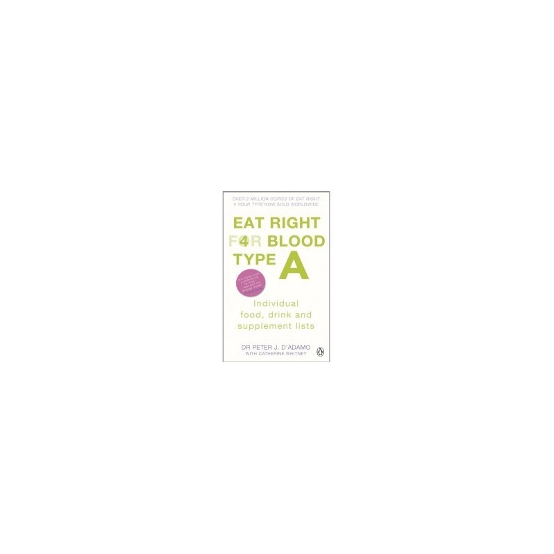 Eat Right for Blood Type A: Individual Food Drink and Supplement lists paperback