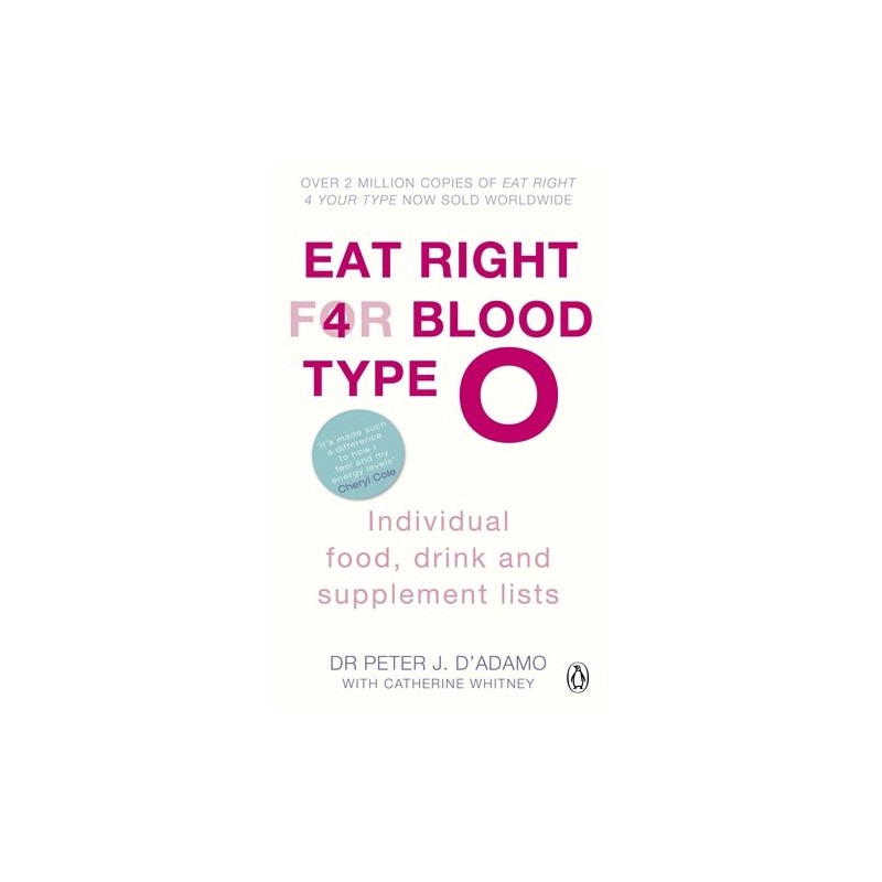 Eat Right 4 Blood Type O - Individual Food, Drink and Supplement lists paperback